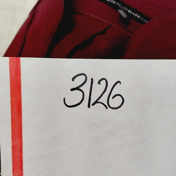 White House Black Market Cardinal Red Military Ponte Jacket Blazer P3126 - Picture 9 of 9